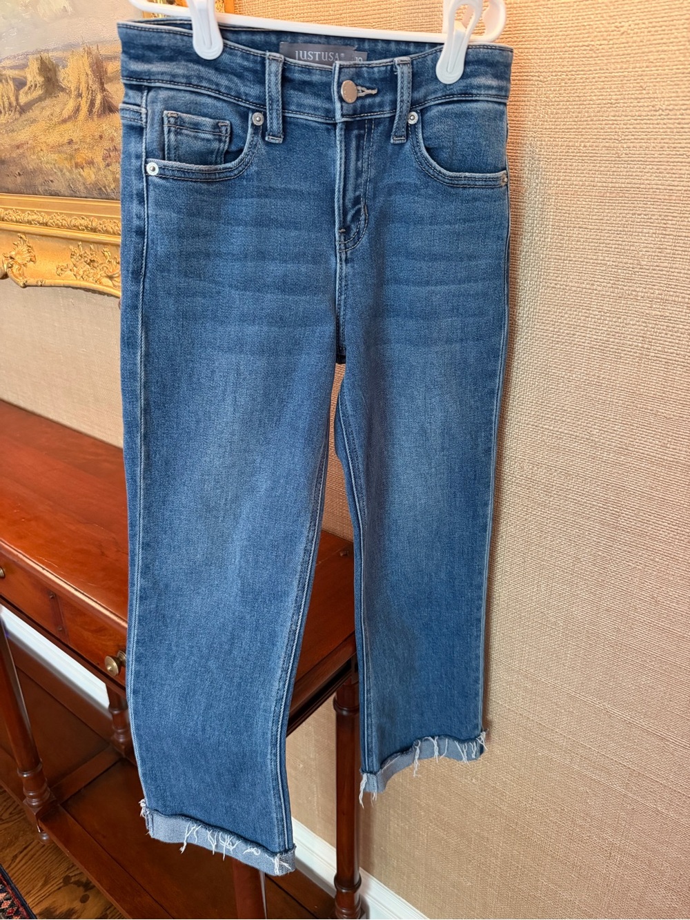 Just USA Girl’s Blue Mid-Rise Straight Jeans - Sz 10, NWOT
